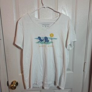 Life Is Good Women's T-shirt Beach Day Size XL